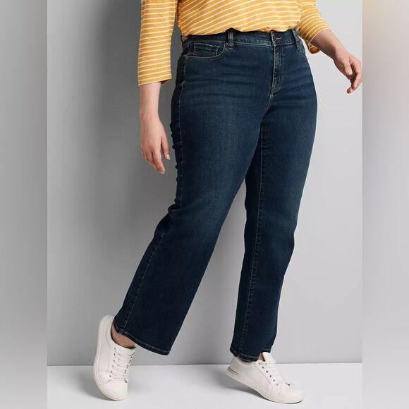 Lane Bryant Curvy Fit High-Rise Boot Jean 24 Long - Picture 1 of 13
